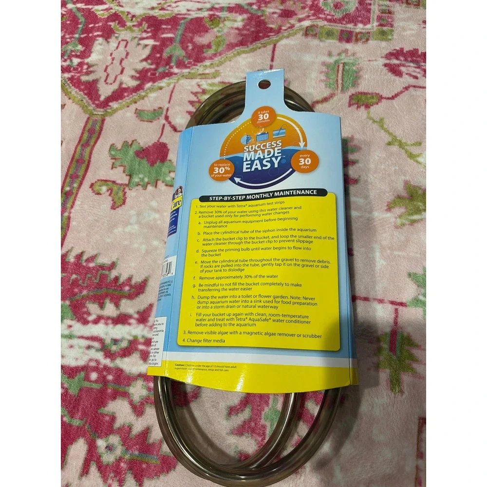 Tetra Water Cleaner Aquarium Gravel Siphon for 2-55 Gallon Fish Tanks New
